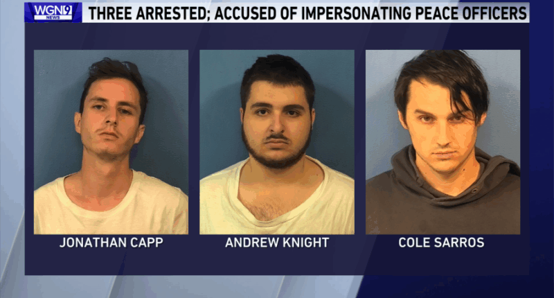 3 suburban men charged with impersonating police while heading to political protests
