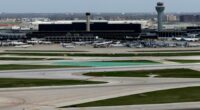 Air traffic controllers at O'Hare Airport rally against shutdown