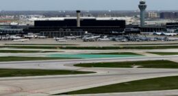 Air traffic controllers at O'Hare Airport rally against shutdown