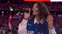American, Canadian anthem singers leave Dodgers, Blue Jays fans split