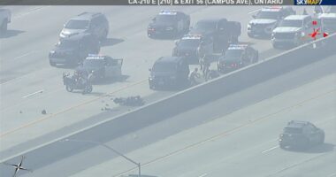 Andrew Nuñez, San Bernardino deputy, shot and killed; gunman leads police on Upland, California Motorcycle chase on 210 Freeway