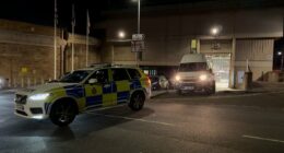Armed police escort van 'carrying inmate Ian Watkins' killer'