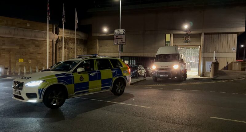 Armed police escort van 'carrying inmate Ian Watkins' killer'