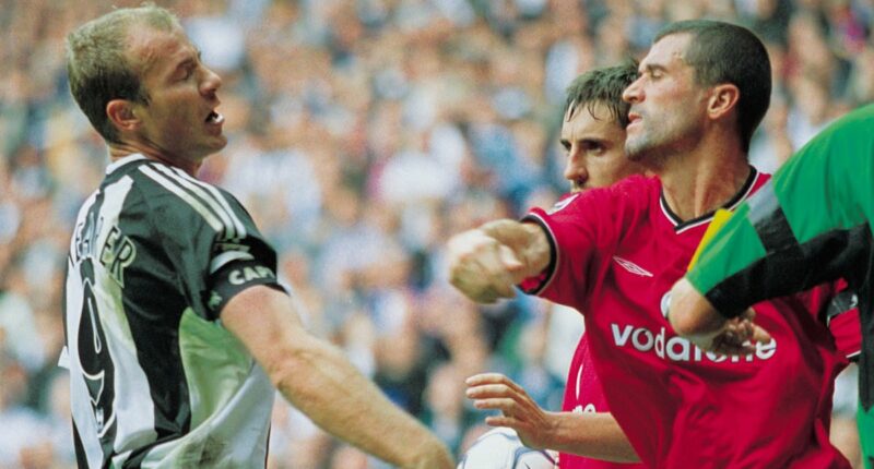 Art that packs a punch! Roy Keane's fiercest moments immortalised by artist who's painted ALL of notorious hard man's 11 Man United red cards