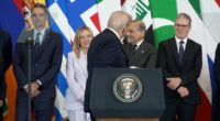 Awkward moment Donald Trump tells Giorgio Meloni she is 'beautiful'