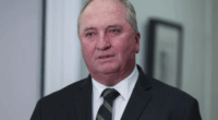 Member for New England Barnaby Joyce during a doorstop interview in the press gallery.