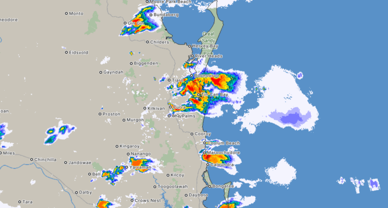 The BoM's rain rate radar.
