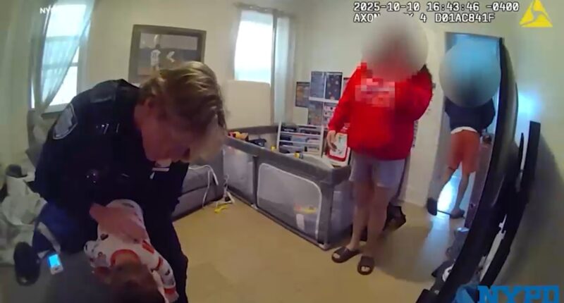 Bodycam video shows New York police officers rescue choking 10-month-old baby in Corona, Queens