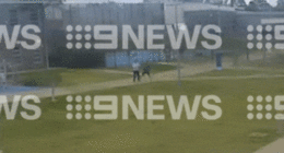 CCTV footage of an inmate at Cessnock prison attacking multiple police officers.