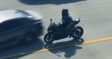 California suspect accused of shooting, killing deputy crashes motorcycle during highway pursuit