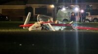 California woman hit by small plane during crash landing on soccer field