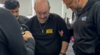 Captive's paralysed father learns to walk again ahead of release