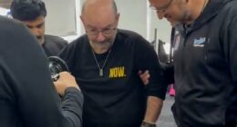Captive's paralysed father learns to walk again ahead of release