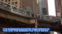 Chicago CTA riders brace for weekend work halting of trains on elevated Loop tracks on Brown, Green, Orange and Pink lines
