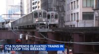 Chicago CTA riders deal with weekend work halting trains on elevated Loop tracks on Brown, Green, Orange and Pink lines