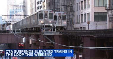 Chicago CTA riders deal with weekend work halting trains on elevated Loop tracks on Brown, Green, Orange and Pink lines