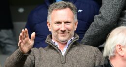 Christian Horner joins wife Geri to cheer on Watford
