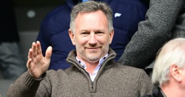Christian Horner joins wife Geri to cheer on Watford
