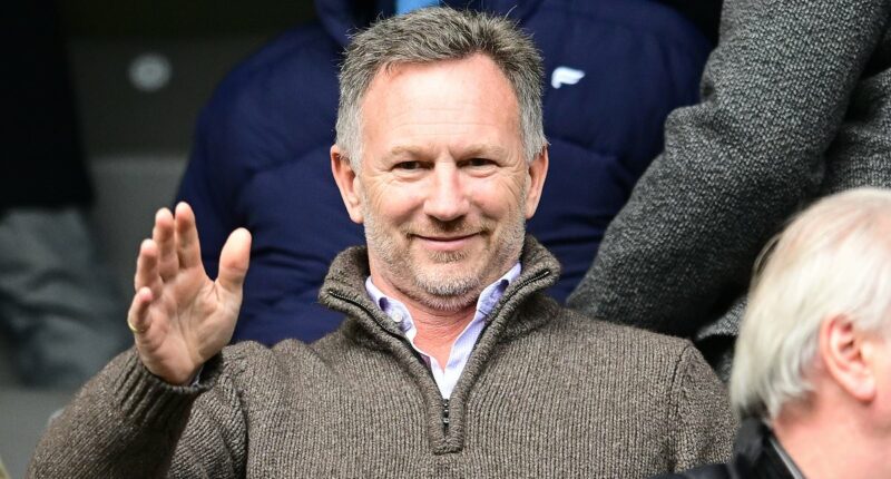 Christian Horner joins wife Geri to cheer on Watford