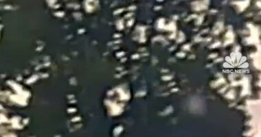 Dashcam video shows shots fired in high-speed car chase
