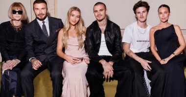 David Beckham gushes over Victoria as family sit united at Paris show