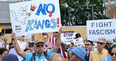 Democrats flood streets for anti-Trump 'No Kings' protests