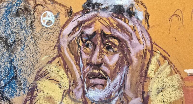Distraught Diddy doubles iconic 'The Scream' painting in court sketch