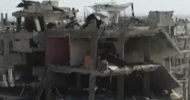 Drone video shows extent of destruction in Gaza City