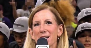 ESPN cuts away as WNBA fans flip off embattled commissioner Cathy Engelbert during Aces trophy presentation