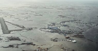 Earthquake hits Alaska as people flee typhoon-ravaged towns