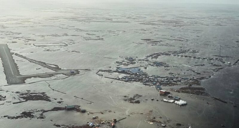 Earthquake hits Alaska as people flee typhoon-ravaged towns