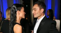 Ed Westwick looks smitten with his wife Amy Jackson at London party