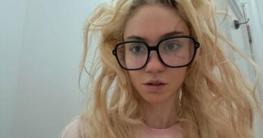 Elon Musk's ex Grimes baffles fans with bizarre circular face tattoo as they insist inking looks like RINGWORM