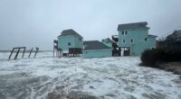 Eroding North Carolina coast swallows four MORE beachfront homes