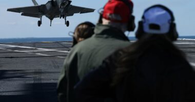 Fighter jets scramble as mysterious craft appear over Trump event