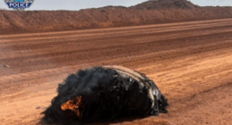 Flaming chunk of suspected space junk crash lands on WA mine site