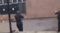 Footage shows moment before 'knifeman' after synagogue 'terror attack'
