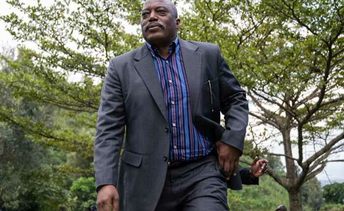 Former Congo leader Kabila appears at Kenya political meeting despite absentia death sentence