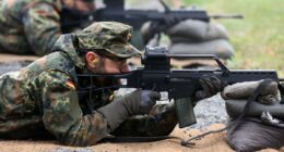 German police 'engage in gun battle with soldiers
