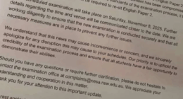 HSC hoax letter