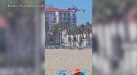 Helicopter crashes onto beach in California, injuring 5