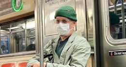 Hollywood star Tom Hanks goes incognito in a mask on NYC subway