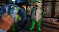 How inflatable costumes ballooned at anti-Trump rallies due to a Portland protester's frog outfit