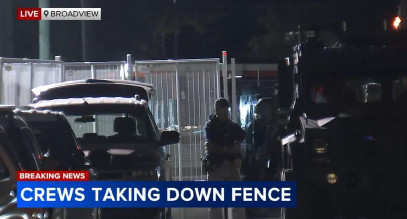 ICE Chicago news: Crews appear to start dismantling Broadview ICE facility fence; deadline is 11:59 p.m. Tuesday