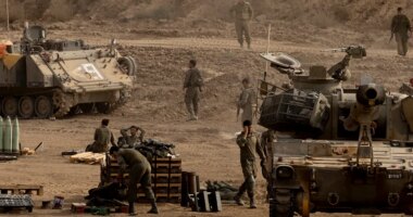Photos of Eitan Levi, Uriel Baruch, and Tamir Nimrodi over photo of Israeli flag