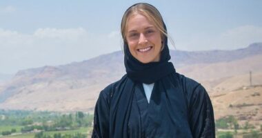 Jess Davis during her visit to Afghanistan in 2025.