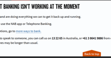 NAB banking outage