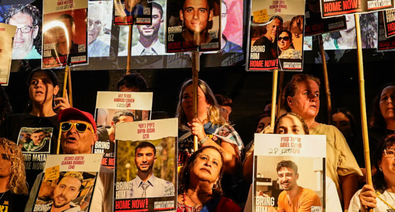 Israelis gather in Tel Aviv, awaiting hostage release