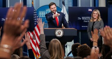 JD Vance takes over White House press briefing from Karoline Leavitt