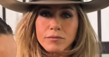 Jennifer Aniston wears a skirt as a DRESS for 'fun' shoot